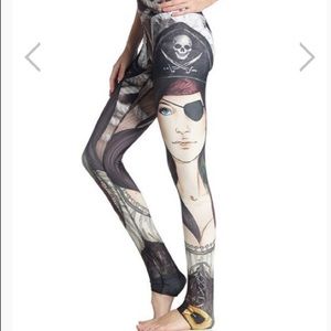 Werkshop full length pirate girl leggings SM